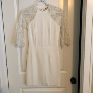 BB Dakota white lace back dress
